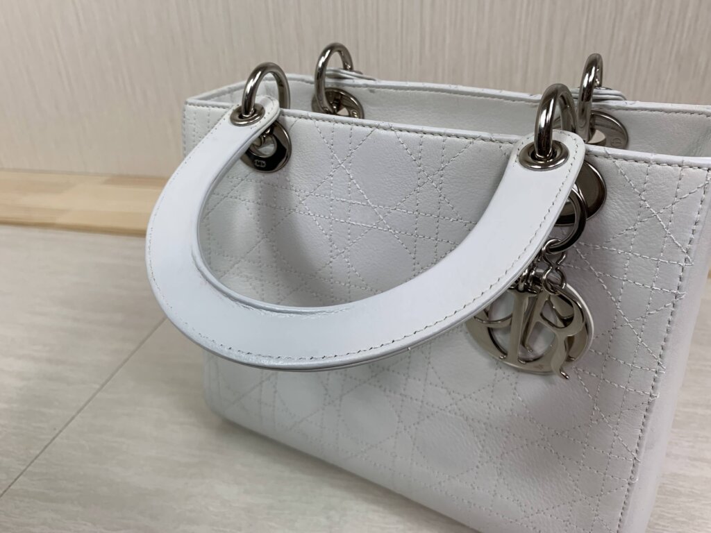 Dior　ハンドバッグ　リカラー後　ハンドル部分1